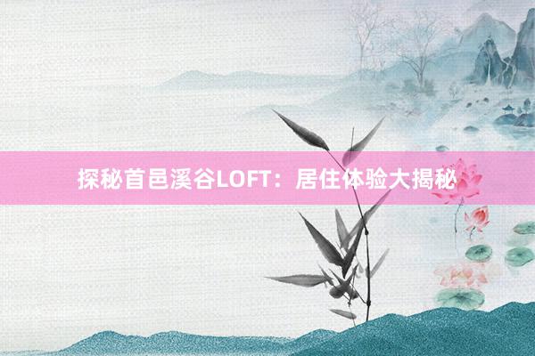 探秘首邑溪谷LOFT：居住体验大揭秘